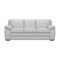 Armen Living Zanna Contemporary Sofa in Genuine Dove Gray Leather with Brown Wood Legs LCZA3DV - alternate 1